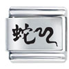 Chinese Letter Of The Snake Laser Italian Charm