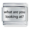 What Are You Looking At  Laser  Italian  Charm 