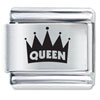Queen Crown Laser Italian Charm