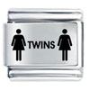 Twins Laser Italian Charm
