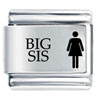 Big Sis Laser Italian Charm