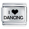 I Heart Dancing Laser Italian Charm