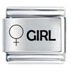 Girl Sign Laser Italian Charm