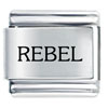 Word Rebel Laser Italian Charm