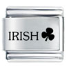 Irish Clover Laser Italian Charm
