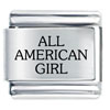 All American Girl Laser Italian Charm