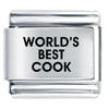 Worlds Best Cook Laser Italian Charm