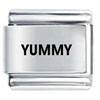 Word Yummy  Laser  Italian Charm