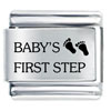 Baby's First Steps Laser Italian Charm
