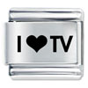 I Heart Tv Laser Italian Charm