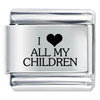 I Heart All My Children Laser Italian Charm