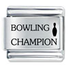 Bowling Champion Laser Italian Charm