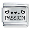 Passion  Heart   Laser  Italian Charm