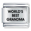 Worlds Best Grandma Laser Italian Charm