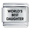 World's Best Daughter Laser Italian Charm