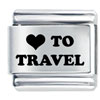 Heart To  Travel  Laser Italian Charm