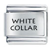 White Collar Laser Italian Charm