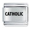 Catholic Laser Italian Charm