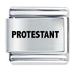 Protestant Laser Italian Charm