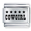 Cowgirl Laser Italian Charm