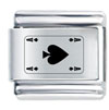 Laser Ace Of Spades Italian Charm