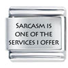 Sarcasm Services Laser Italian Charm