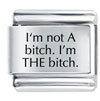 I'm Not A Bitch Laser Italian Charm