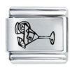 Tropical Drink Glass Laser Italian Charm
