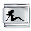 Female Silhouette Laser Italian Charm