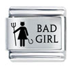 Laser Bad Girl Italian Charm