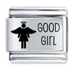 Good Girl With Halo Laser Italian Charm