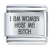 I Am Woman Laser Italian Charm