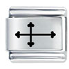 Fitchy Cross Laser Italian Charm