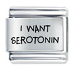 I Want Serotonin Laser Italian Charm