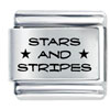 Stars And Stripes Laser Italian Charm