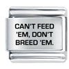 Can't Feed 'em Laser Italian Charm