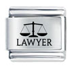 Law Practioner And Scales Laser Italian Charm