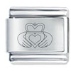 Claddagh  Laser  Italian  Charm 