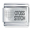 Heart  Cross  Stitch Laser Italian Charm