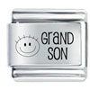 Smiley Face Grandson Laser Italian Charm