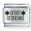 Great Grandma Flowers Laser Italian Charm