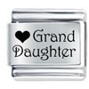 Heart Grand Daughter Laser Italian Charm