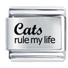  Cats  Rule My Life Laser  Italian  Charm