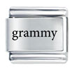 Grammy Black Text Laser Italian Charm