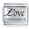 Corinthians 13 Love Laser Italian Charm