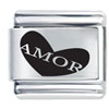 Amor Heart Laser Italian Charm