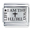 I Am The Way Cross Laser Italian Charm