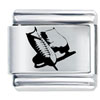 Ice Skates Laser Italian Charm