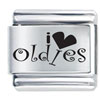 I Heart Oldies Laser Italian Charm
