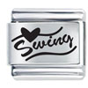 Heart Swing Laser  Italian   Charm 